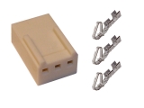 3-pin housing, with crimp terminals