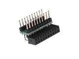 Dual-row Receptacle Adapter, 20-pin, right-angle