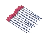 LED, red, T1, hi-eff., pack of 10