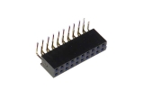 receptacle, dual row, 20-pin, right-angle